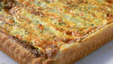 Quiche aux asperges blanches de Sologne et aux crevettes