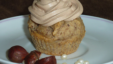 Mini cupcakes noisette, chantilly pralinée