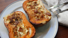 Butternut farcie au chèvre