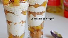 Verrine d'ananas flambé et crème mascarpone