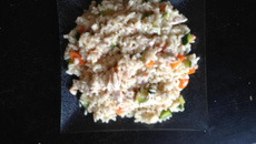 Risotto revisté au jus cuisine épinard,ail et menthe