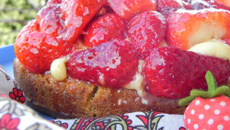 Crumble inversé aux fraises