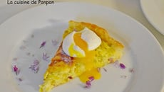 Tarte à la crème de poireaux et moutarde