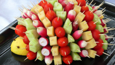 Hérisson apéritif aux crudités variées