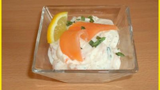 Verrines à la crème de saumon fumé