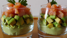 Verrines de saumon avocat