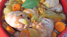 Recette originale de chapon aux légumes oubliés cuit en cocotte