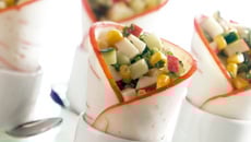 Légumes croquants en cornet de Tranches de la Mer Coraya