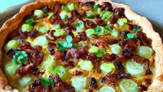 Tarte aux poireaux et chorizo