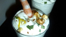 Verrines guacamole-chèvre-chantilly