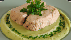 Brick de ris de veau et purée de persil
