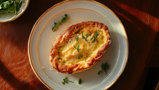 Soufflé express au poivron et parmesan