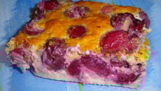 Clafoutis cerises, noisette, vanille