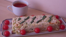 Terrine de courgettes, lardons et basilic