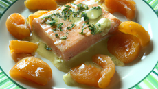 Pavé de saumon aux abricots
