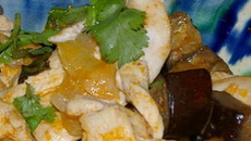 Poulet thaï en curry rouge