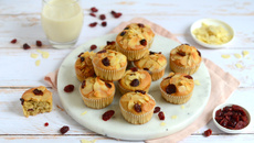 Muffins aux cranberries et amandes