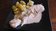 Dos de cabillaud, crème au cidre