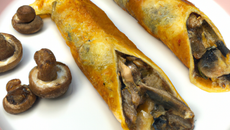 Crêpes farcies à l'andouillette et aux champignons