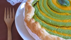 Tarte bicolore fondante aux carottes et brocolis