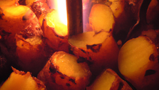 Patate au feu de bois