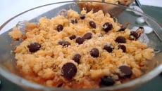 Crumble aux fruits et au chocolat maison