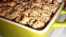 Crumble de courgettes et chèvre frais