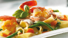 Scampis sauce diable