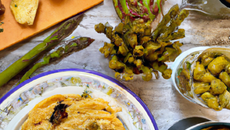 Linguine artichauts, tapenade et tutti quanti