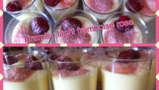 Tiramisu litchi framboises rose
