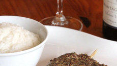 Brochette d'agneau à la moutarde et au miel