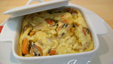 Clafoutis de moules au safran