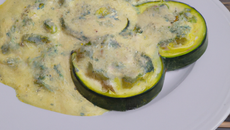 Courgettes à la crème de parmesan