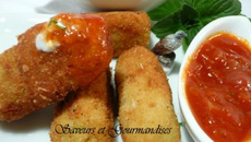 Bonbons d'avocat parmentier (pommes de terre à la sauce tomate)