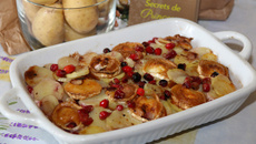 Gratin de Princesse Amandine aux canneberges et son mignon de porc