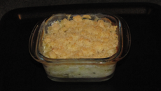 Crumble courgettes-chèvre à la menthe