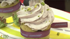 Cupcakes à la myrtille et à la pistache