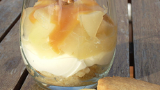 Verrine de poires crème caramel au beurre salé