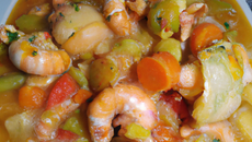 Gombo de crevettes et crabes