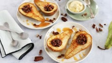 Poires rôties au four à la cannelle et noix de pécan