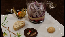 Verrine gourmande citron myrtilles et nuage anisé