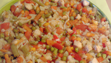 Salade de riz façon paella
