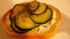 Tartine aux Carré Frais et courgettes