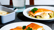 Duo cabillaud et saumon facon gratin