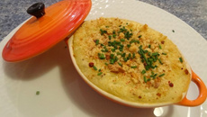 Mini-cocottes de parmentier de poissons au zeste de citron et au thym frais