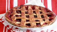 Cherry and blueberry lattice pie