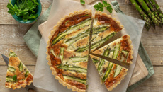 Quiche au saumon et aux pointes d'asperges