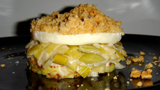 Crumble poireaux fromage