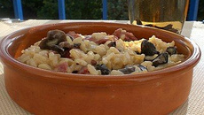 Risotto aux gésiers de canard et champignons