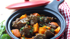 Épaule d’agneau confite aux épices douces et au potimarron